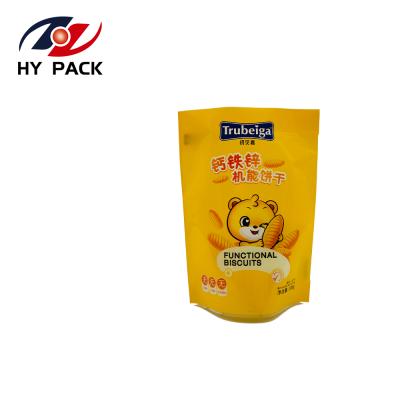 China Custom Printed Security Holder Up Pouch Three Zipper Side Seal Bag For Spices And Sauce Biscuit for sale