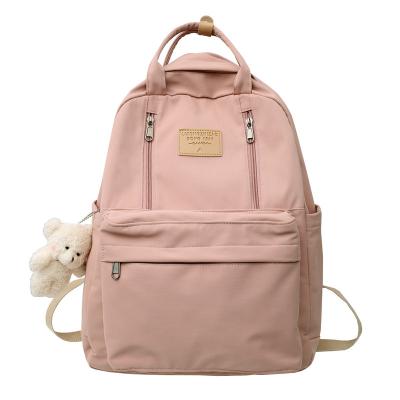 China Portable Custom Multi-pocket Student Bagpack Girls Backpack Boys Girls Nylon Mochila Nylon Schoolbag Woman Backpack for sale