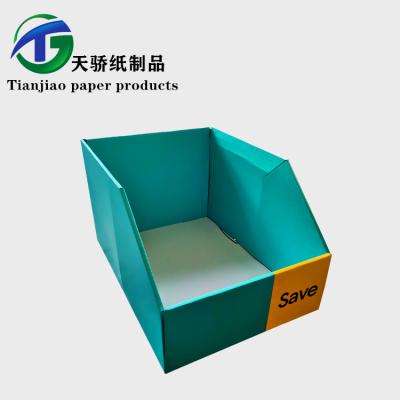 China Customized Corrugated Retail Store Cmyk Offset Printing Floor Supermarket Cardboard Floor Pallet Display for sale