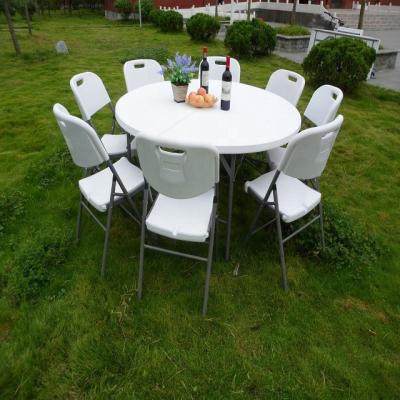 China Light Weight 120CM Plastic Round Table Round Table Folding Cheap Garden for sale