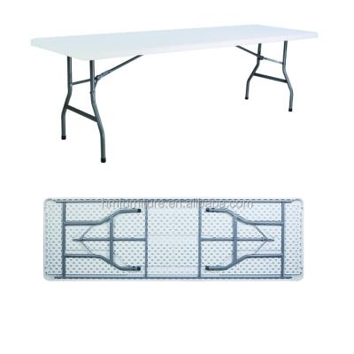 China 8FT Modern Regular Folding Table With Metal Legs Folding Picnic Table for sale