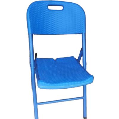 China Foldable Colorful PE Plastic Heavy Duty Camping Folding Chair for sale