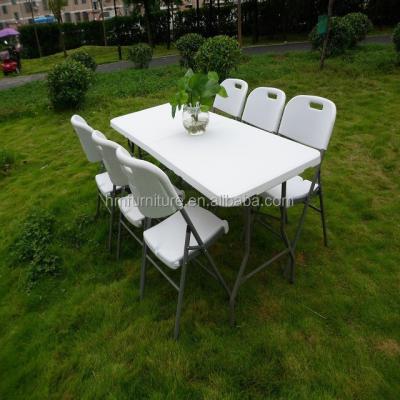 China Lightweight 8FT Plastic Folding Table Steady Banquet Dining Use For 10 Person for sale