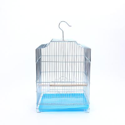 China Large Metal Galvanized Bird Cage Black Phoenix Peony Parrot Bird Cage Bird Nest Household Bird Cage for sale