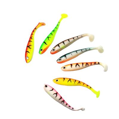 China Viable wholesale wild fishing rubber fish t-tail bait aquariums and accessories bait 7CM/2.1g simulation fish soft bionic silicon bait for sale