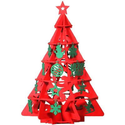 China Diy Christmas Tree Christmas Tree Holiday Family Decorations Christmas Felt Desktop Felt Desk Trinkets Custom Made for sale