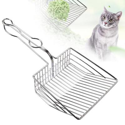 China Pet Cat Toilet Litter Metal Scoops Stocked Cats Dirty Cleaning Tool Cat Litter Shovel Clean Scoop for sale