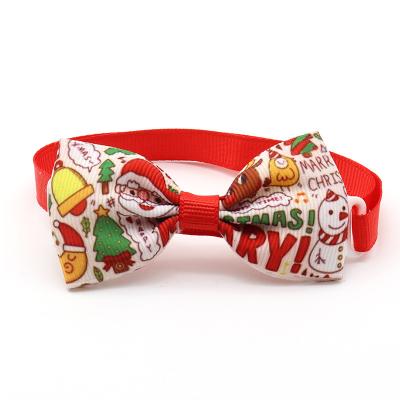 China Christmas Fashion Cat Dog Bow Tie Light Pet Bow Tie Ribbon Pet Collar Charm for sale