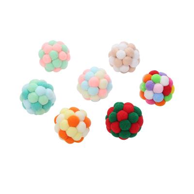 China Soft Bell PP Cotton Materrial Accessories Dog Cat Plush Toys Pet Toy Ball for sale