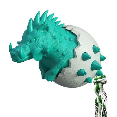 China New Products Dinosaur Eggs Dog Viable Molar Chew Stick Resistant Chew Toy Dog Teething Toy for sale