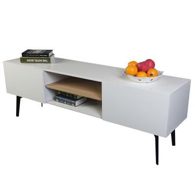 China Modern Style High Glossy White Convertible Wooden MDF TV Stand Up Living Room 2020 for sale