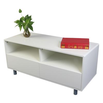 China High Glossy White Convertible TV Stand Coffee Table Base Designer Books Wooden Coffee Table Tea Table TV Cabinet Set for sale