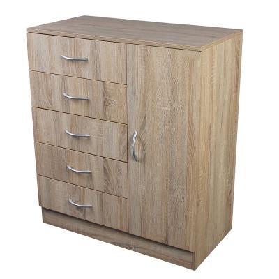 China Modern Free Standing Multi-space Wooden Storage Cabinet with 5 Drawers, Wooden Chest Wholesale for sale