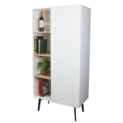 China Modern High Glossy Free Standing Wood Storage Cabinet UV Paint Wardrobe With 4 Layers for sale