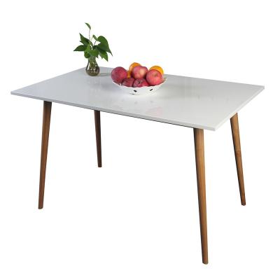 China Modern 120cm length high gloss white dining table, high quality indoor furniture for sale