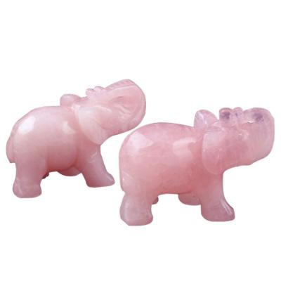 China China Crystal Elephant Custom Animal Home Decoration Exquisite Hand-carved Crafts Ornaments for sale