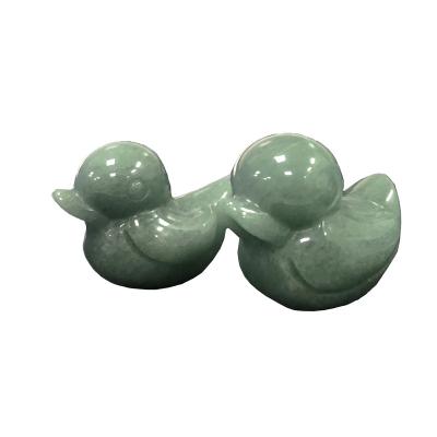 China Wholesale Natural Animal Crystal Green Ducks Aventurine Cutouts Stone China Quartz Crystal Duck For Gift for sale