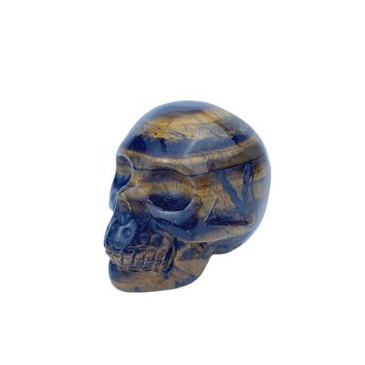 China Europe Skull Rhinestone Crystal Gem Stone Skeleton Brown Figurines for sale