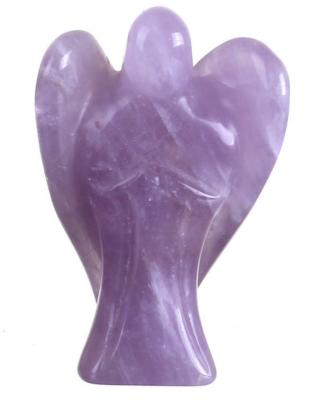 China Angel of Angel Hand Carved Small Guardian of Europe Crystal Gem Stone Brown Crystal Stone Figures for sale