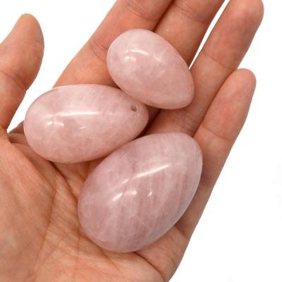 China / Yoni Eggs Natural Jade Rose Quartz Semi-Precious Egg Ladies Pelvic Muscle Training for sale