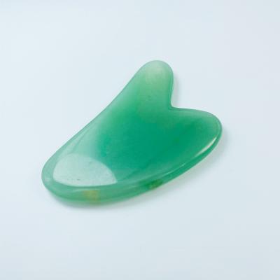 China Face Facial Massager Green Aventurine Gua Sha Tool Heart Blan Clear Stone Gua Sha for sale