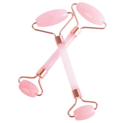 China Hot Selling Natural Roller Jade Face Massage Roller From 100% Jade Pink Rose Quartz Face Lift Jade Massage Stick With Box for sale