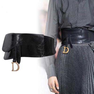 China ALLOY European and American fashion decoration elastic PU belt waist bag purse travel mobile phone bag for sale