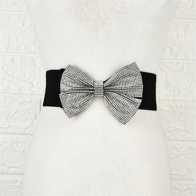 China 2020 New Designer Trendy Custom Belt Fabric Bow Belt Women Big Belt Fashion Elastic Soft Dress for sale