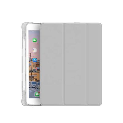 China Protect Hot Selling iPad 8th Generation Case Triple Fold Shockproof Transparent TPU 10.2 Inch For iPad 10.2 Case for sale