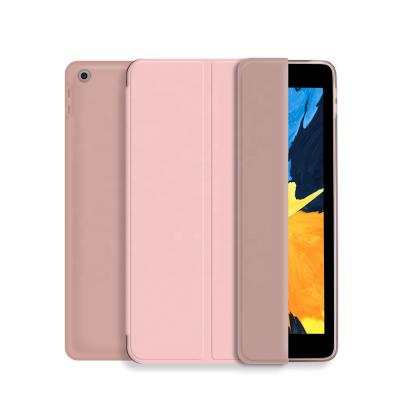 China Slim Fashionable Triple PU Leather Smart Case 10.2 Inch Stand Case For iPad Case 10.2 7th 8th Generation for sale