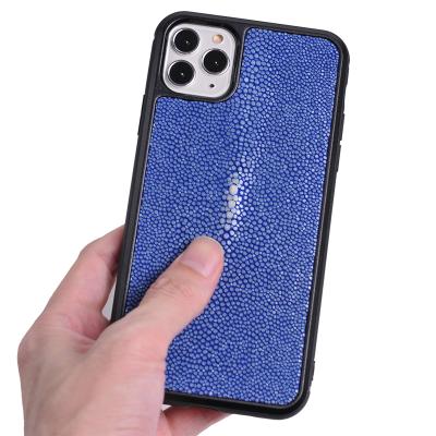 China Factory Price Unique Luxury Leather Case Pearl Fish Skin Case Covers For iPhone 11 12 pro for sale