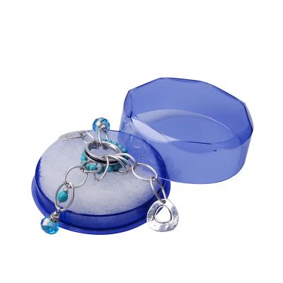 China Fashionable Hot Sale Ring Earring Box Round Jewelery Candy Color Plastic Acrylic Box for sale