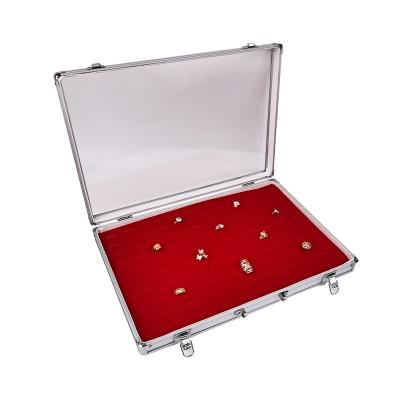 China Multifunctional Morden Aluminum Alloy Jewelry Box Display Storage Jewelry Box for sale