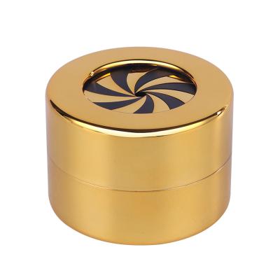 China Elegant Round Metal Spin Propose Romantic Waterproof Engagement Ring Box for sale