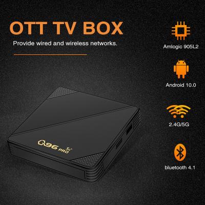 China Android Tvbox S905w Android 10.0 4k Smart Ott TV PRO TV Box Internet Box Q96 for sale