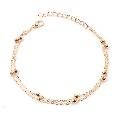 China Women Foot Jewelry New Design Foot Chain Gold Plated Classic Stainless Steel Anklet For Women for sale