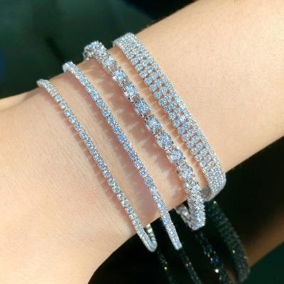 China Simplicity. sports. noble. Luxury. 2021 fashion tennis bracelet women diamond tennis bracelet European American natural hot chain bracelet manufacturer direct sales for sale