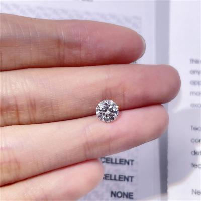 China Lab Grown Synthetic Diamond Lab Grown Diamond DEF White Loose Color Gemstone Hpht Round Brilliant Cut for sale