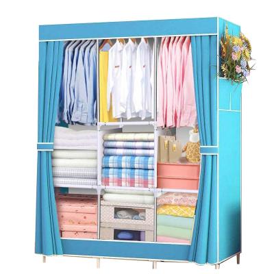 China Latest Product Single Storage Small Student Wardrobe Cloth Simple Wardrobe Shelves for sale