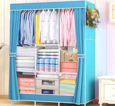 China Storage Style Modern Bedroom With Wardrobe Good Quality Fabric Cloth Wardrobe for sale