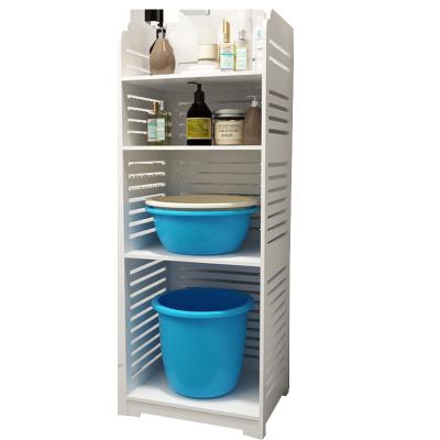 China Household Wholesale High Quality Stocked Multi-Layer Large Capacity Floor-standing Bathroom Storage Cabinet for sale