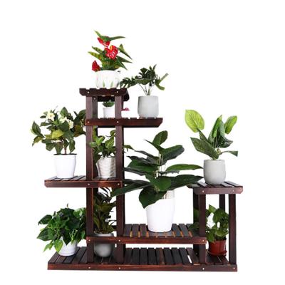 China Environmental Protection Professional Made Flower Rack Display Colorful Printed Flower Pot Rack Pot Rack for sale