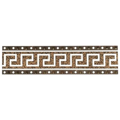 China Rustic Tiles Gold Border Tiles Wall Tile 150x600 Mm Decorative Tiles Delimitation for sale