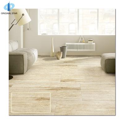 China Glazed Tiles Rustic Bedroom Bronzes Wood Tile Porcelain Tiles 600x1200 Mm Rectangular Flooring Wear Resistant for sale