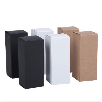 China Recycled Materials Customized Small Plain Black White Brown Cardboard Box Lipstick Packaging Cosmetic Packing Small Perfume Bottle Package Boxes for sale