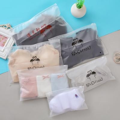 China Disposable Logo Zipper Bag Transparent Bags Custom Clothing Packaging Craft Plastic Zipper Bags For Clothing Packaging for sale