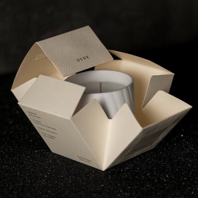 China OEM Recyclable Factory Wholesale Custom Printed Paperboard Eco Friendly Folding Scented Candle Packaging Box for sale