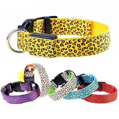 China USB Rechargeable Waterproof Multicolor Flashing Nylon Led Dog Collars Night Safety Stored Dog Collars for sale