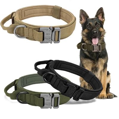 China High Quality Manufacturers Stocked Custom Adjustable Nylon Tactical Training Collars Heavy Duty Pet Dog Collars for sale