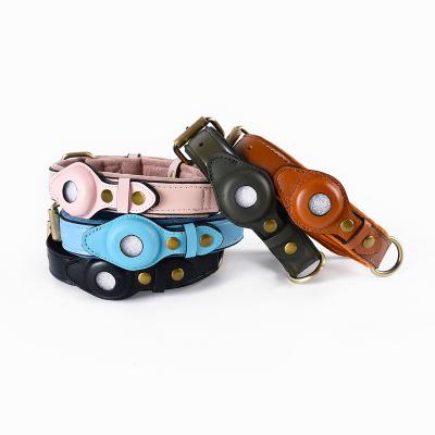 China Custom Breathable Luxury Pet Collars Airtag Dog Lights Harness Leashe Collars Leashes Accessories Reflective Detached Buckle Wholesale for sale